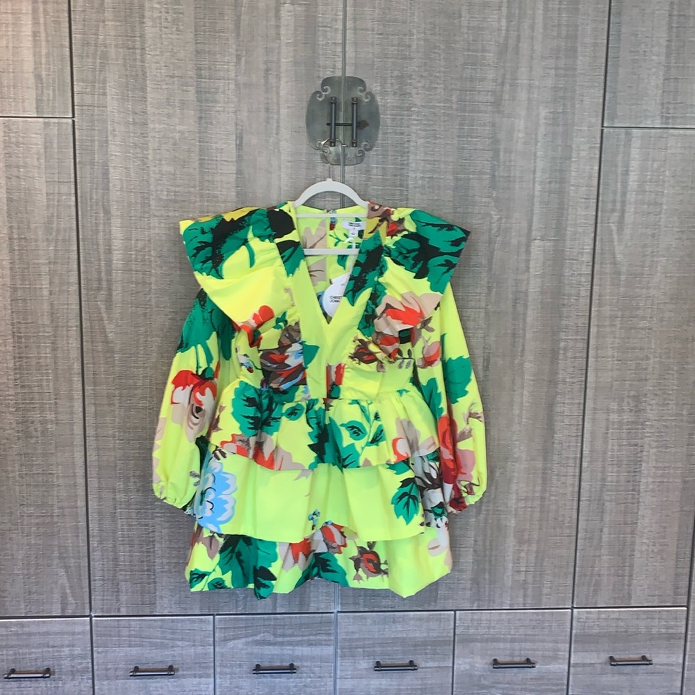 Christopher‎ John Rogers Floral Ruffle Dress